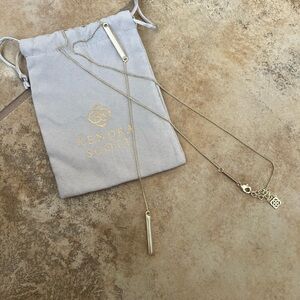 Kendra Scott Gold Bar Necklace Long 2 bar style in original bag